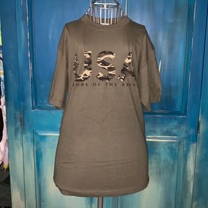 Men’s Lg Army Green USA TSHIRT